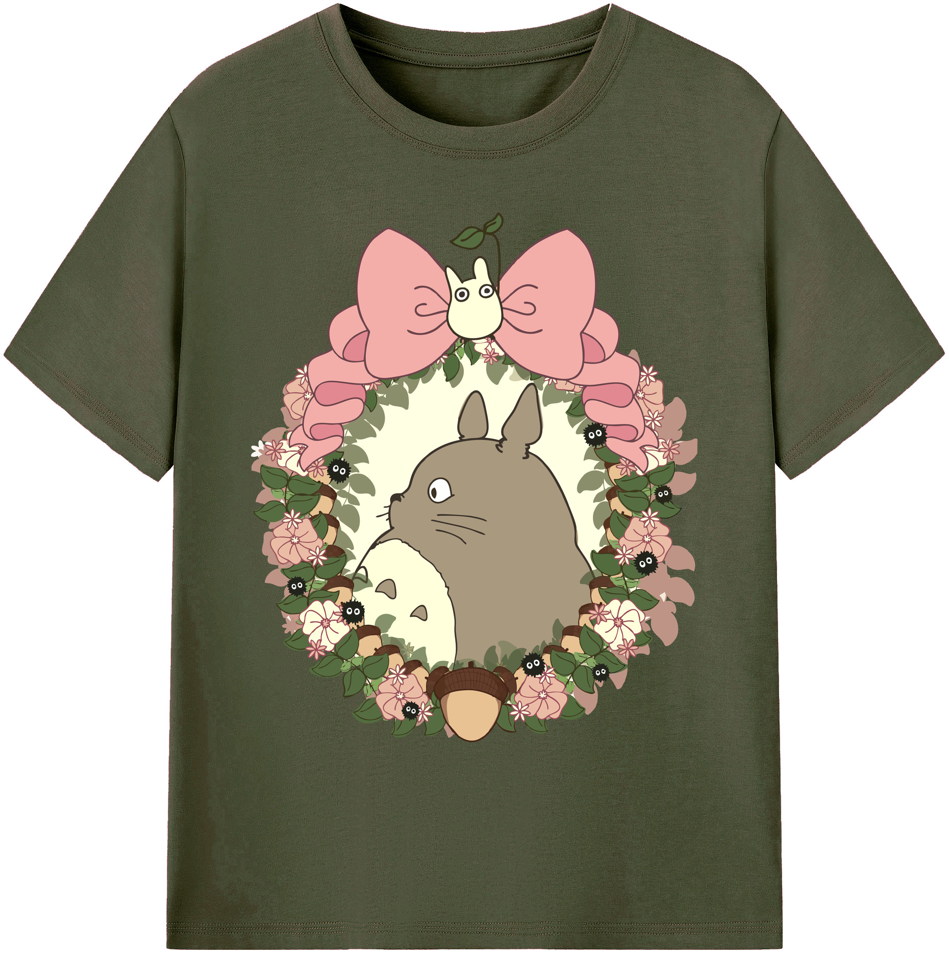 （画像用） となりのトトロ 草壁メイ 草壁サツキ My Neighbor Totoro Satsuki Kusakabe Mei Kusakabe 綿100％ メンズ半袖Tシャツ｜肌触りやわらか＆通気性